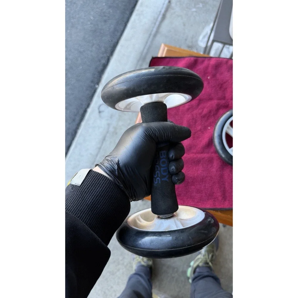 Ultimate Body Press Ab Wheel Roller Exercise Core Trainer Pair - Picture 9 of 12
